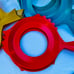 Vintage MCM Retro Plate-Mate Fish Plastic Paper Plate Holder - Lot of 8