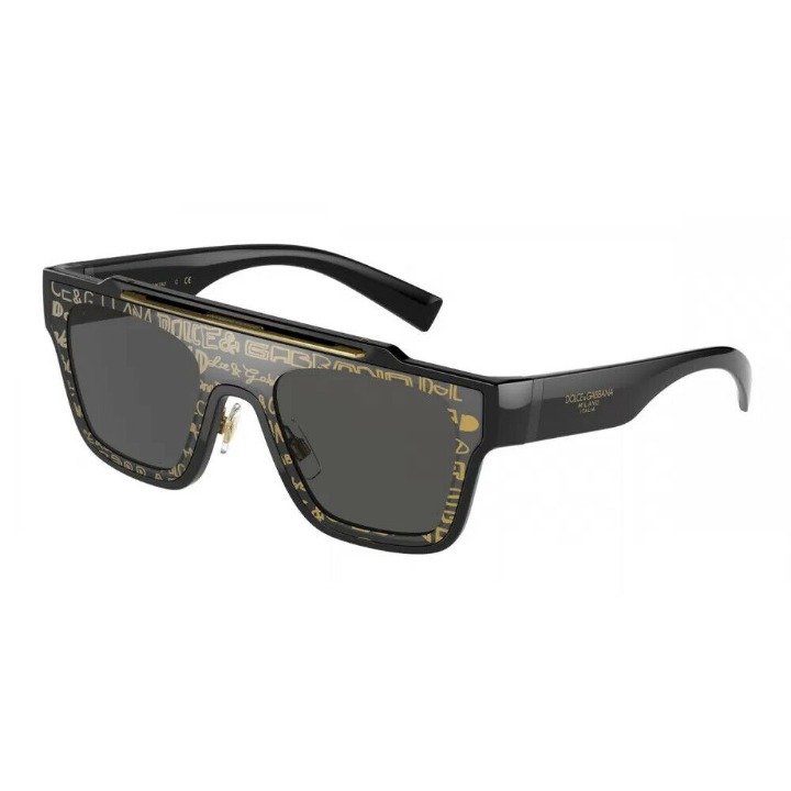 DOLCE & GABBANA DG6125 327787 BLACK -DARK GREY SUNGLASSES 35MM AUTHENTIC NEW