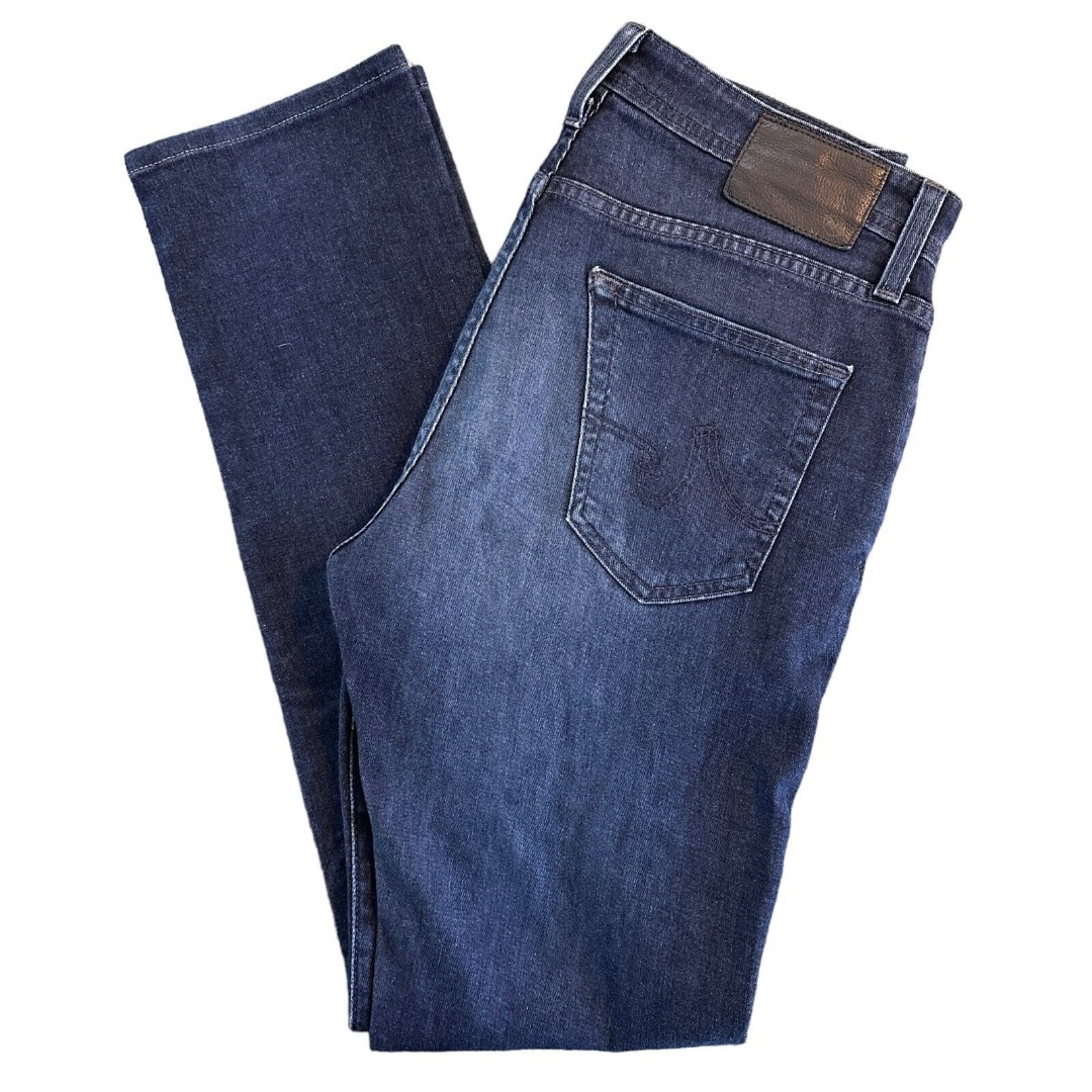 AG Adriano Goldschmied Everett Slim Straight Jeans Dark Blue Wash Men's 31x32.5