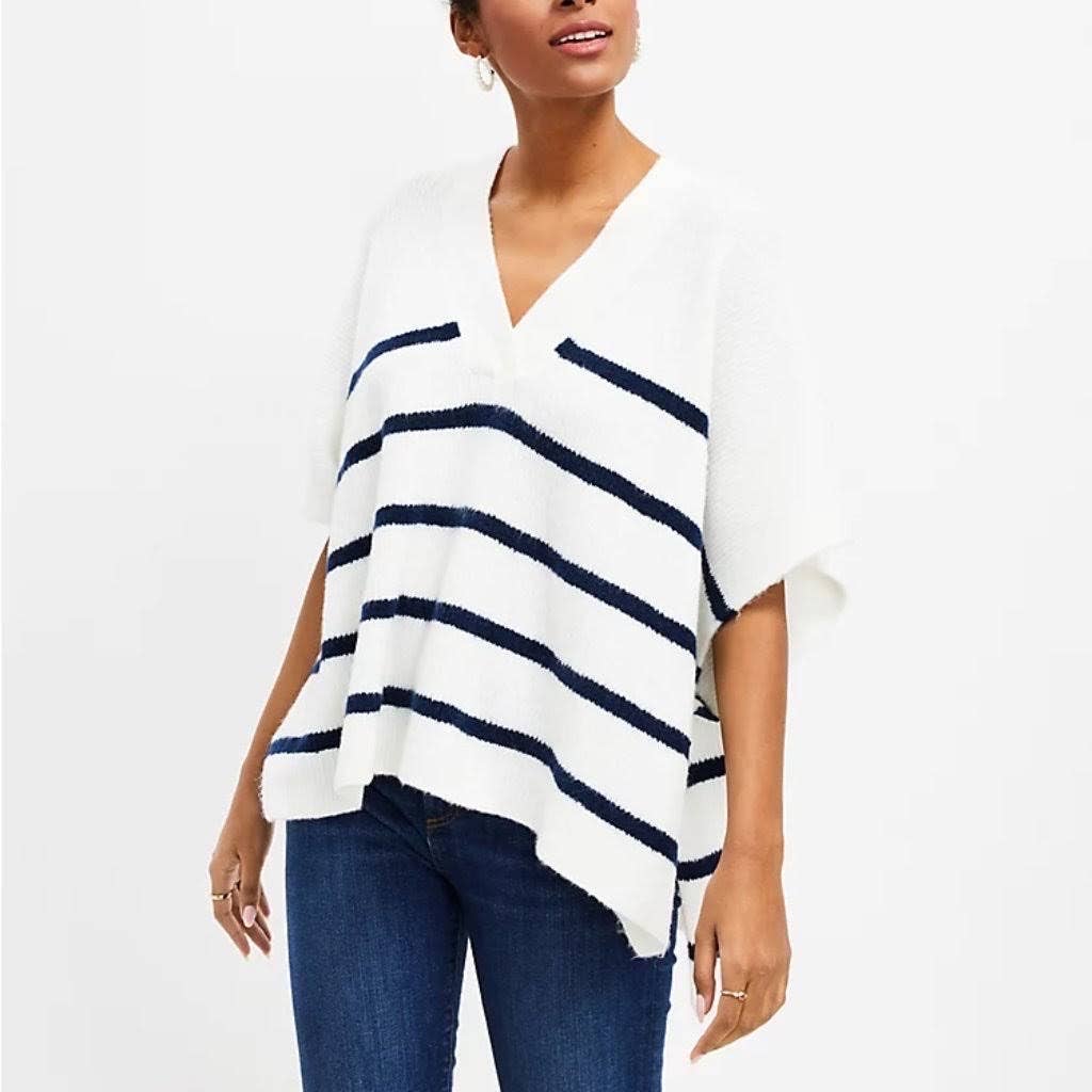 Loft oversized poncho sweater