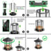 Birdream 2 Pack Bird Feeders for Outdoor Hanging, Retro Pagoda Design Fun Instal