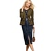 Talbots Patch Pocket Cardigan Sweater Womens Size Medium NWT Olive Green Navy