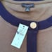 Talbots Patch Pocket Cardigan Sweater Womens Size Medium NWT Olive Green Navy
