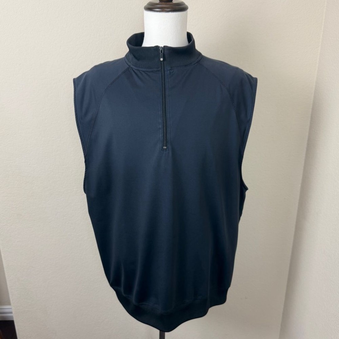 Footjoy Men’s 1/2 Zip pull over golf vest | Black | XXL