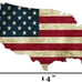 NEW USA American Flag Metal Tin Sign, 14X8\