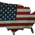 NEW USA American Flag Metal Tin Sign, 14X8\