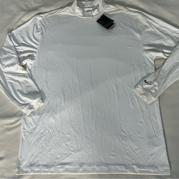 Nike Golf Vintage Men's Long Sleeve Polo White Style #206465-100 SIZE XL NWT 55