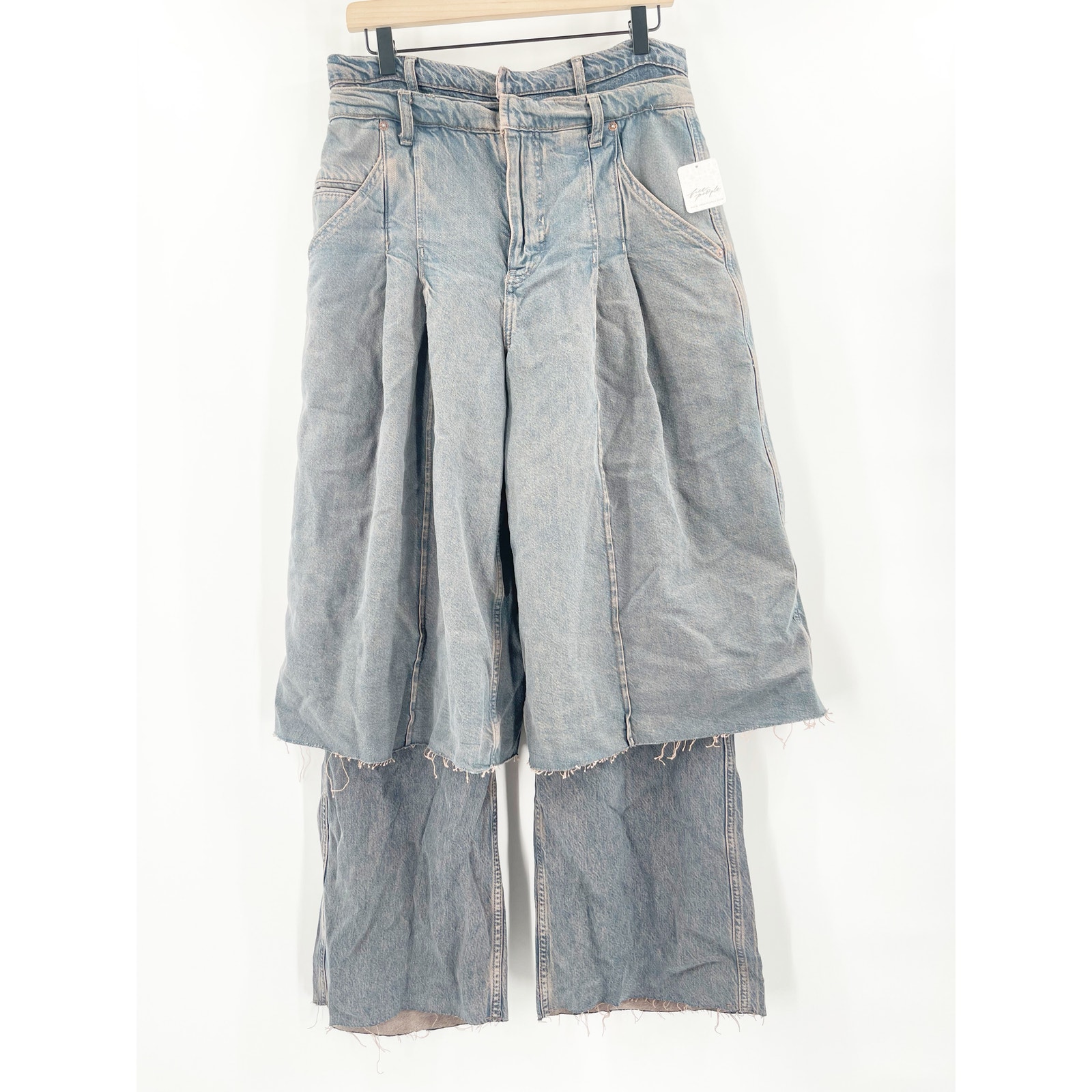 WE THE FREE X FREE PEOPLE Nocturne Double Hem Trouser Jeans Size 27 NWT Boho