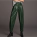 Anthropologie Maeve Faux Leather Taper Pleated Pants 10 nwt green