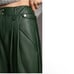 Anthropologie Maeve Faux Leather Taper Pleated Pants 10 nwt green