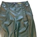 Anthropologie Maeve Faux Leather Taper Pleated Pants 10 nwt green