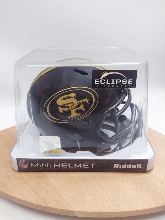Black Eclipse Mini Football Helmet