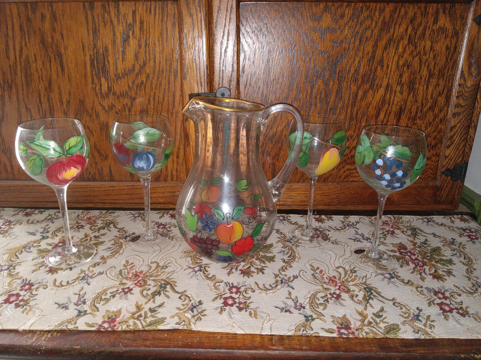 Gorgeous Vintage Glassware Fruit Set