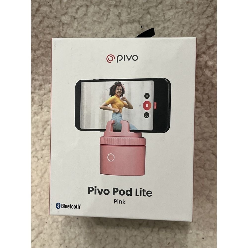 Pivo Pod Lite Fitness Tracking Phone Holder, Auto 360° Rotation, Selfie - Pink