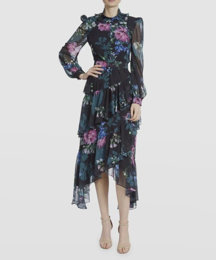 Badgley Mischka Ruffle Knee length Dresses for Women Mercari