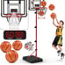 Basketball Hoop for Kids with Stand, Adjustable Height