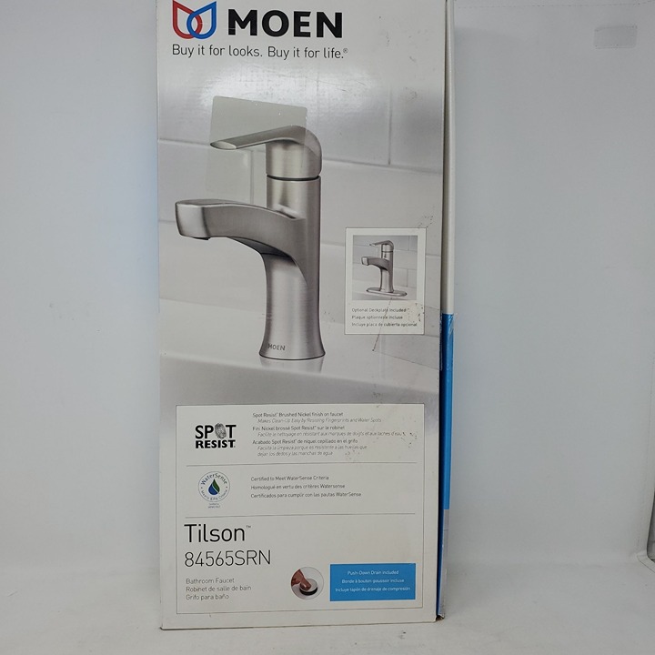 Moen Tilson Bathroom Faucet Brushed Nickel Finish Spot Resistant B2C2