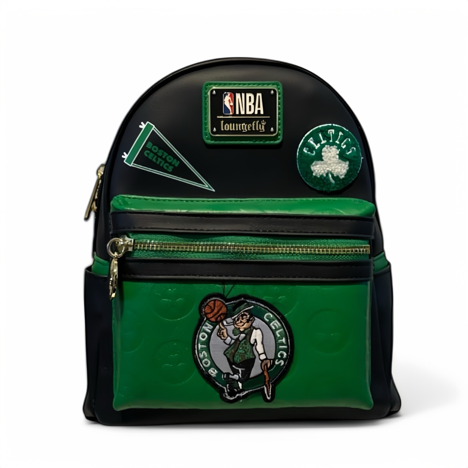 Loungefly NBA Boston Celtics Logo Mini Backpack Debossed Embroidered New!