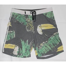 Hurley Men's Board Shorts Swim Tropical Toucan Pineapple Trunks Surf Size 32