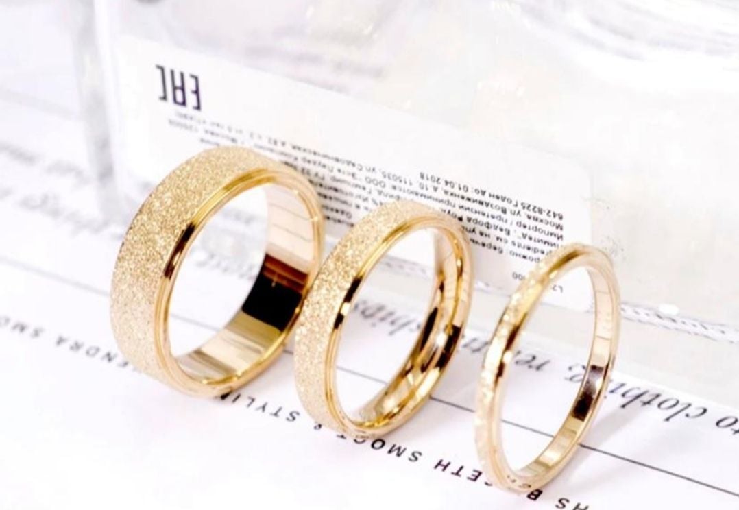 The golden Kim stackable wedding band Ring Size 7