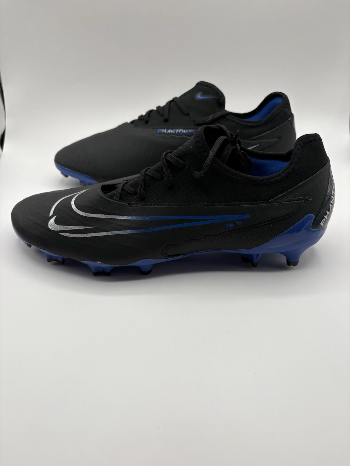 MSRP 160 Nike Phantom GX Pro FG Black Blue Soccer Shoes Cleats Mens Size 10