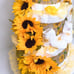 Sunflowers Diaper Cake, Butterfly Diaper Cake