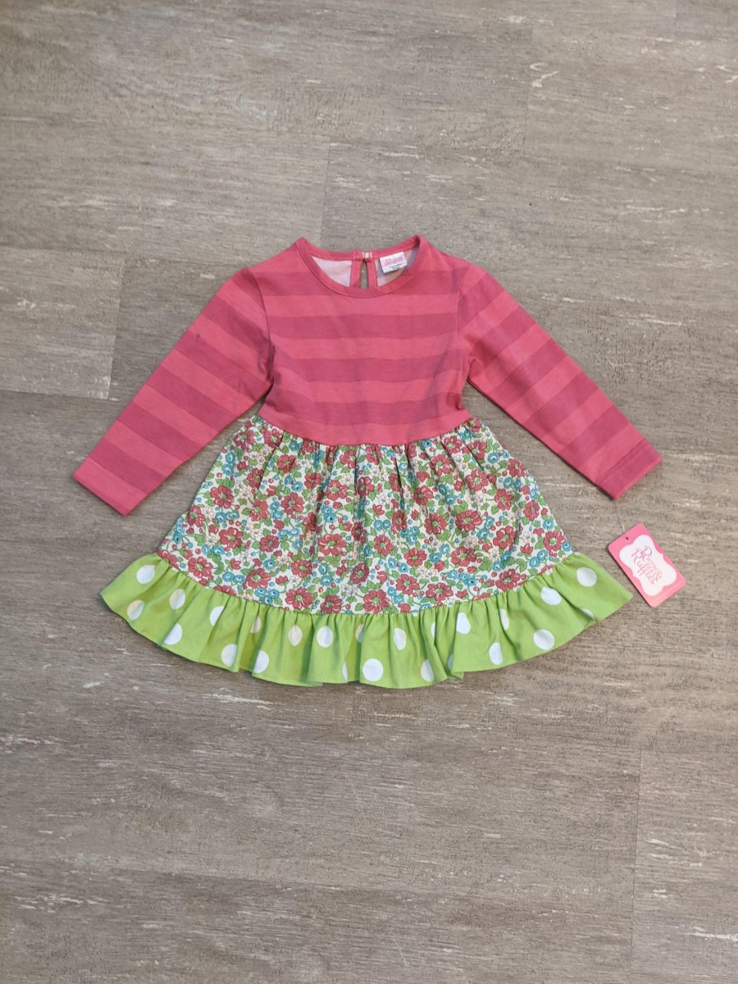 Ricrac and ruffles spring flowers Dress