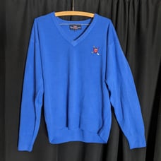 Polo vintage blue cashmere v-neck sweater