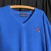 Polo vintage blue cashmere v-neck sweater
