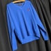 Polo vintage blue cashmere v-neck sweater