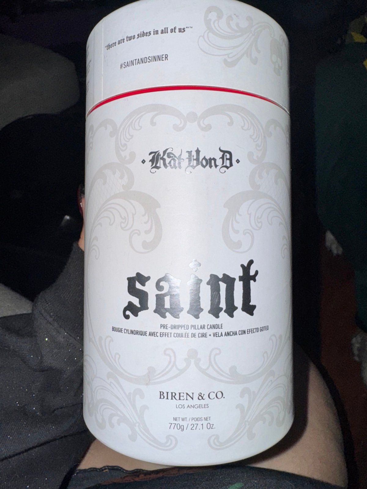 Kat Von D LARGE PILLAR Saint Drip Candle 27.1oz / 770g