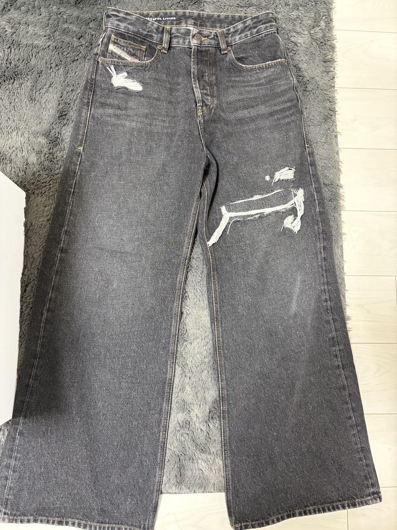 1996 D-Sire Woman: Relaxed Black/Dark grey Baggy Jeans | Diesel