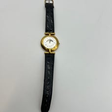Vintage Women's JAZ Paris French Moon Phase 18 Karat Gold 10 Micron w/ Date M1 4