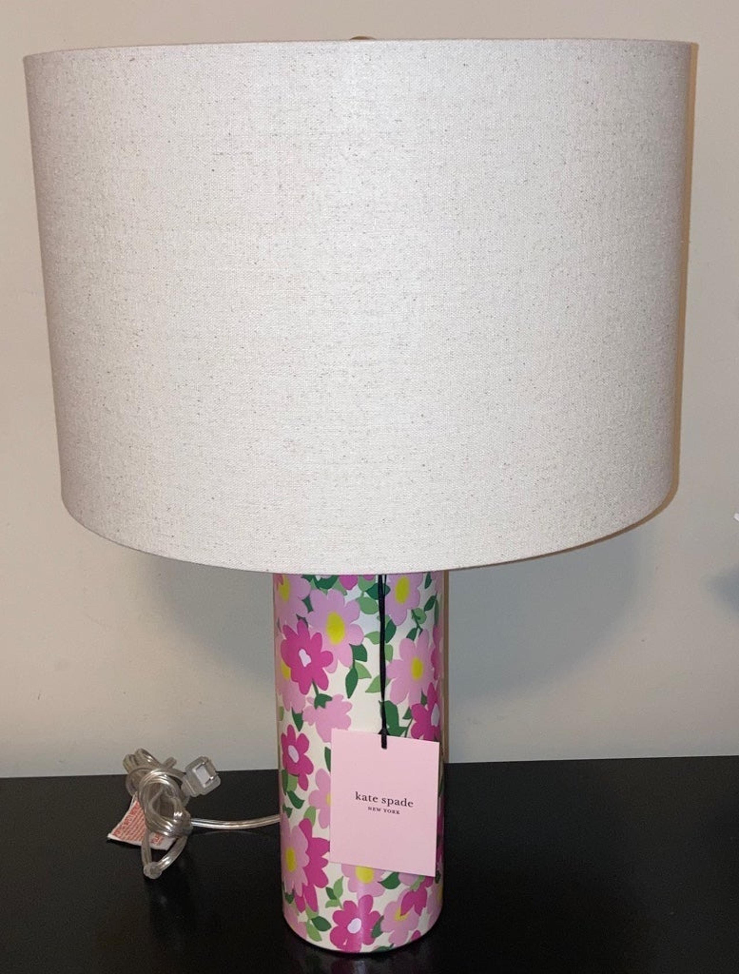 Kate Spade Fresh Flowers Tall Table Top Lamp New