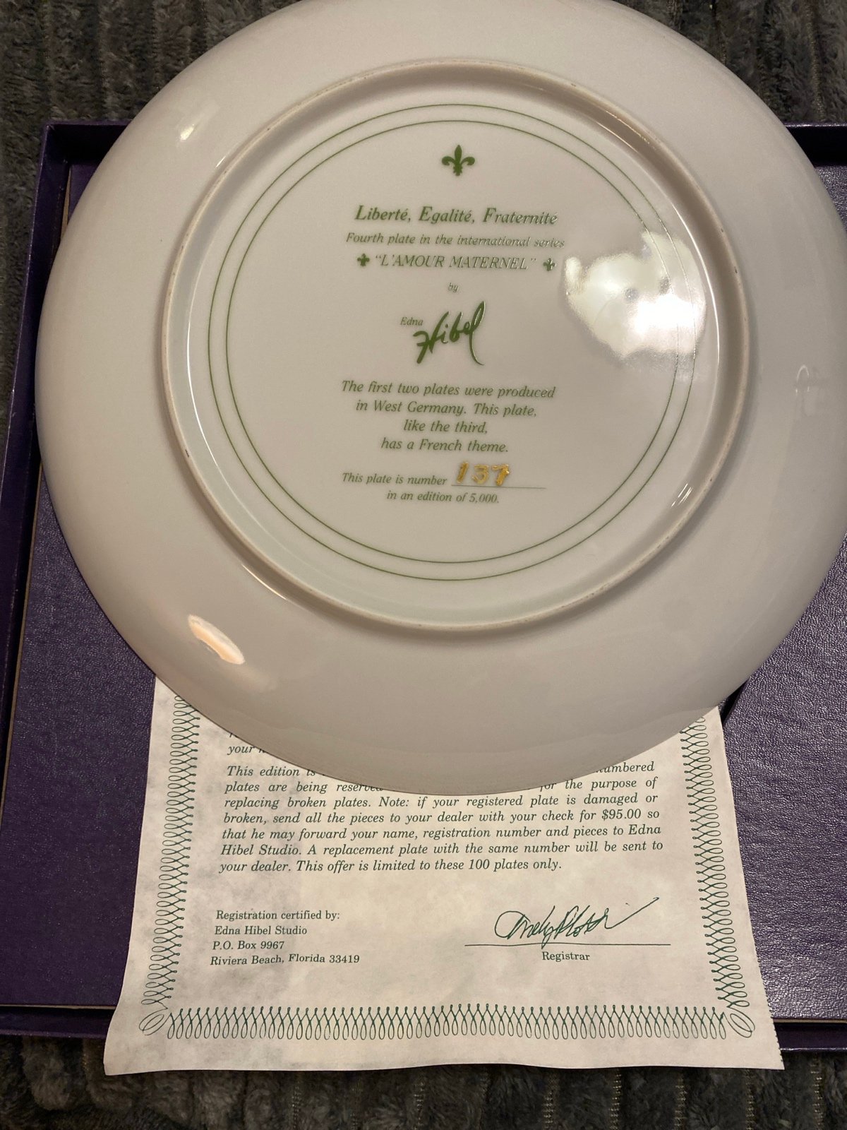 Collectible plate