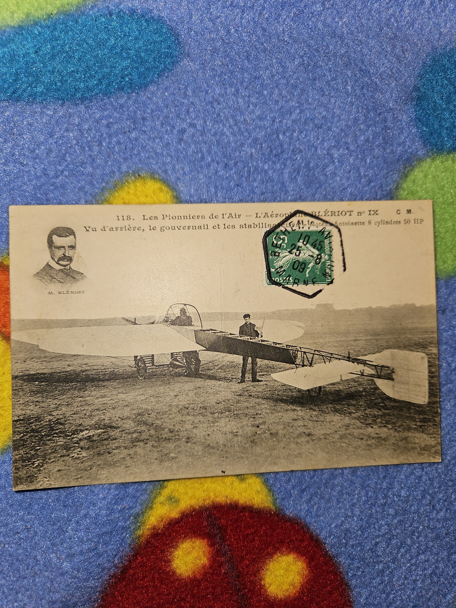 118. Les Pionniers de lair- L'Aeroplane Bleriot IX Vintage Airplane Postcard