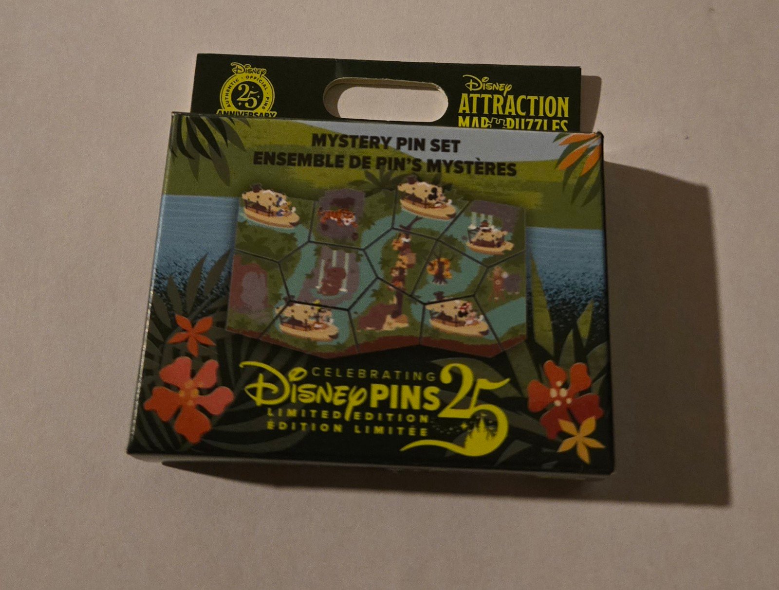 Disney Pin 2025 DLR Jungle Cruise Attraction Map Puzzles LE 300