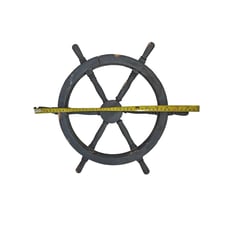 Wooden Wheel Nautical 18 inch Ship's Time