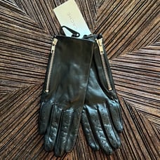 NEW CACHE BLACK 100% GENUINE SHEEPSKIN LEATHER GLOVES