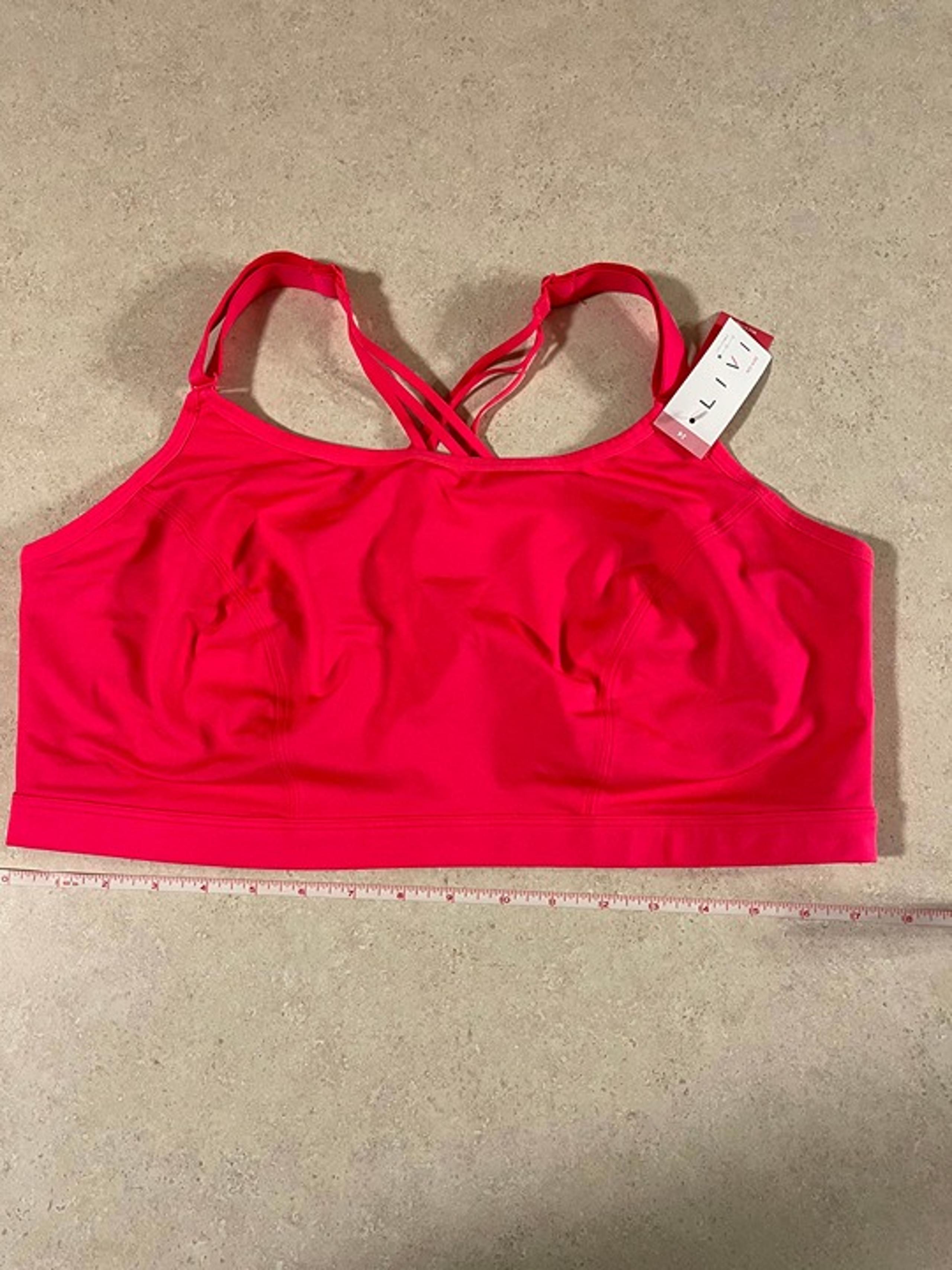 NWT Lane Bryant Livi Active Low Impact No Wire Sports Bra Size 24 Pink
