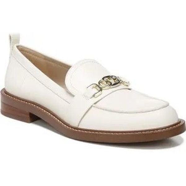 Sam Edelman Loafers Size 11 Cream Leather Cushioned Footbed Slip On Shoes