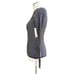 RVN Womens Black Striped Ribbed Long Sleeve Stretch Knit Striped Top Dash