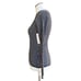 RVN Womens Black Striped Ribbed Long Sleeve Stretch Knit Striped Top Dash