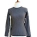 RVN Womens Black Striped Ribbed Long Sleeve Stretch Knit Striped Top Dash