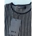 RVN Womens Black Striped Ribbed Long Sleeve Stretch Knit Striped Top Dash