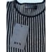 RVN Womens Black Striped Ribbed Long Sleeve Stretch Knit Striped Top Dash