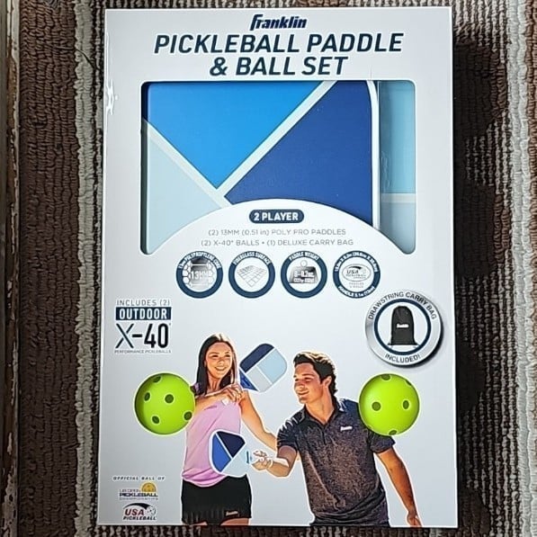 Franklin Pickleball Paddle & Ball Set 2 Player New