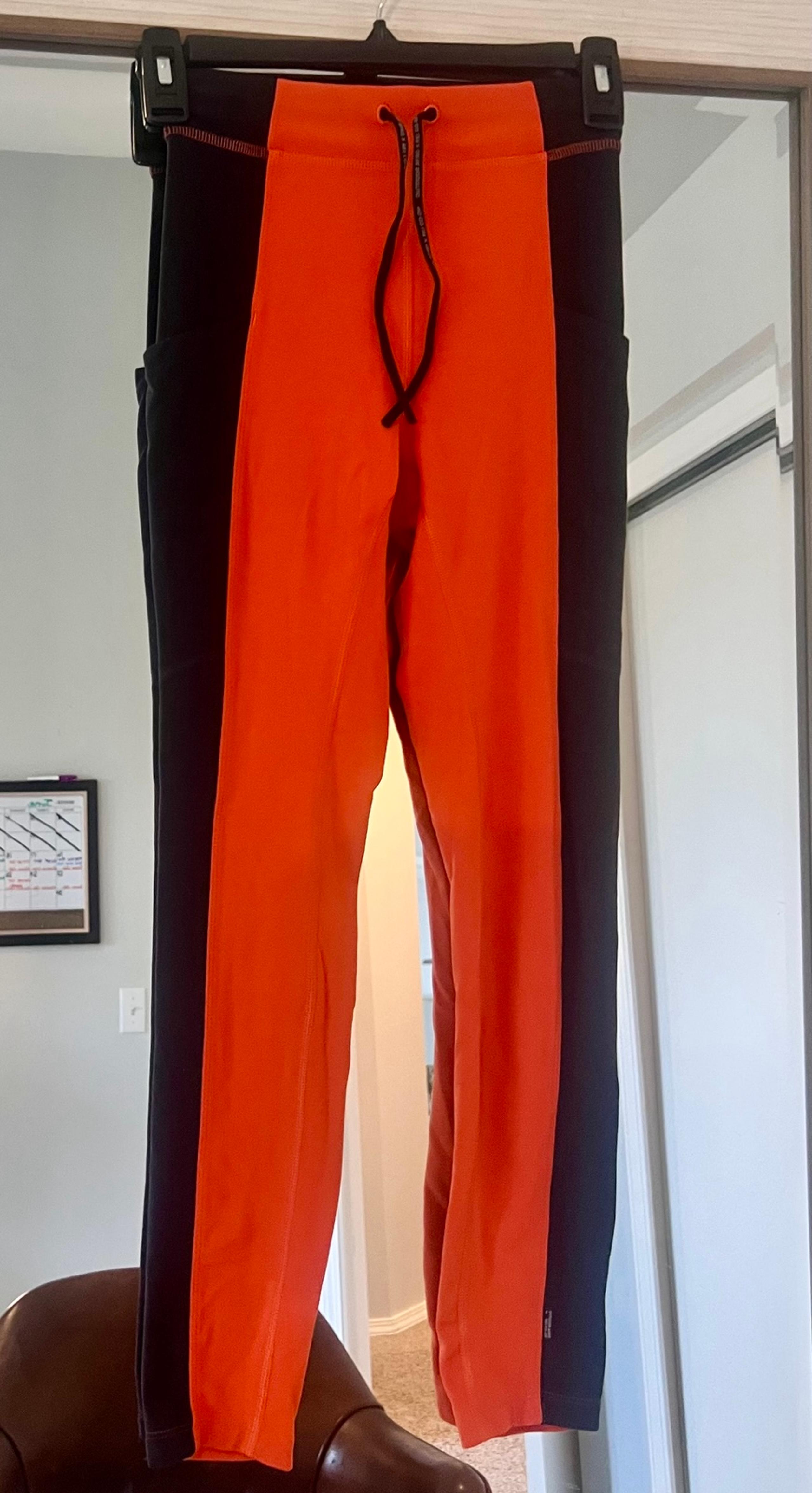 OUTDOOR AFRO x REI Co-Op Athletic Leggings Womens XS Orange Black Stretch