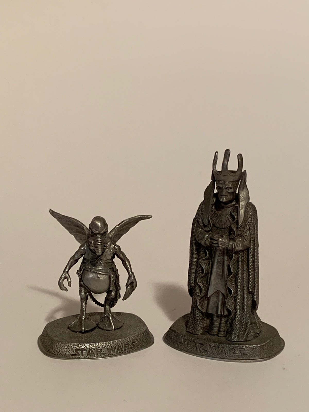 Star Wars Nute Gunray and Watto Pewter Figures