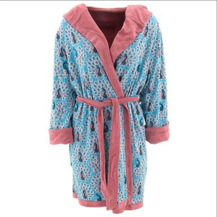 Munki Munki Reversable Peacock Robe S/M